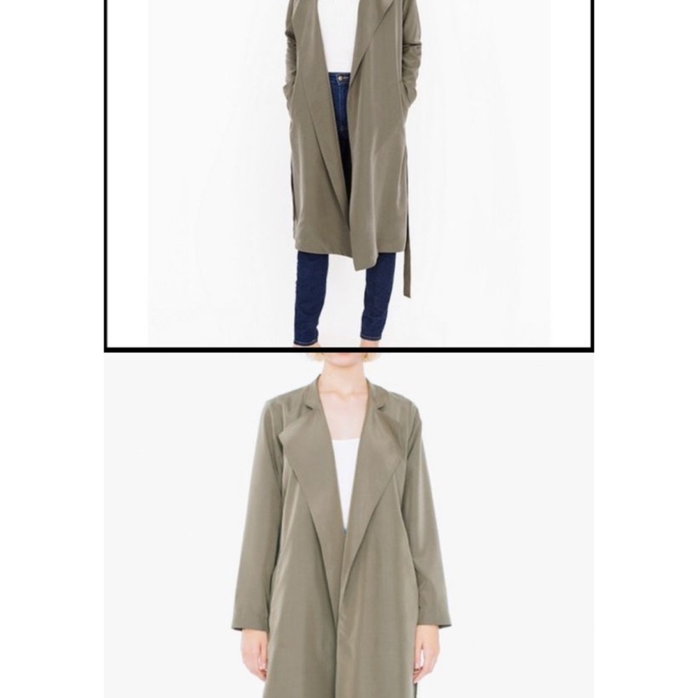 American Apparel Olive Green Women's Coat Xs/S